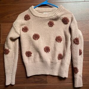 Cute madewell flower pink sweater